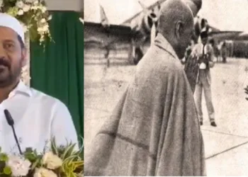 Left: Telangana CM Revant Reddy , Right:: Sardar Patel with last Nizam