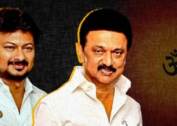 Tamil Nadu CM MK Stalin and his son (Image Source: The Pamphlet)