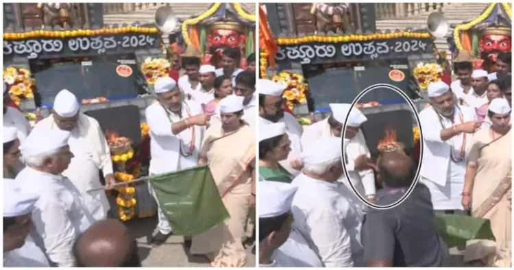 Karnataka Chief Minister Siddaramaiah at the birth anniversary event of Mahatma Gandhi