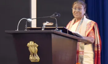 President Draupadi Murmu during the convocation ceremony of AIIMS, Raipur, Image Courtesy X