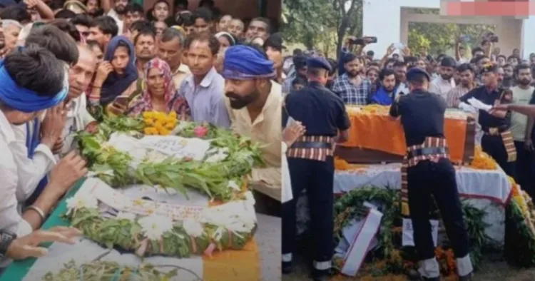 The mortal remains of Sepoy Malkhan Singh were returned to his native village in Saharanpur