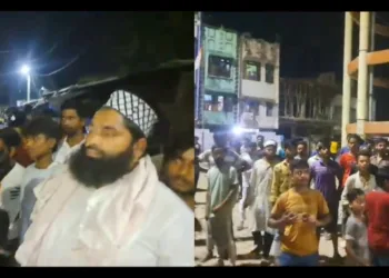 Muslim mob on the streets of Bahraich (Photo: Screenshot taken from viral clips)