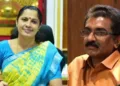 Kannur District Panchayat president P P Divya (Left) and Additional District Magistrate Naveen Babu (Right)