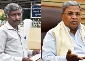 (Left) Snehamai Krishna, a prominent RTI activist (Right) Chief Minister Siddaramaiah