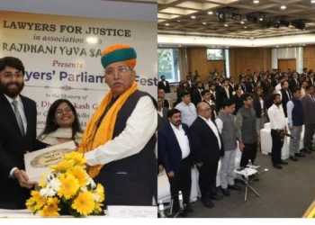 Union Minister of Law and Justice, Arjun Ram Meghwal at the 2nd National Lawyers’ Parliament Festival, organized
by Lawyers for Justice & Rajdhani Yuva Sansad at the India International Centre Lodhi Road