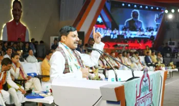 Madhya Pradesh Chief Minister Mohan Yadav at Chhattisgarh Rajyotsav 2024, Image credit X