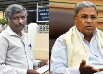 (Left) Complainant Snehamai Krishna (Right) Chief Minister Siddaramaiah