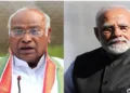 (Left) Congress President Mallikarjun Kharge (Right) PM Narendra Modi