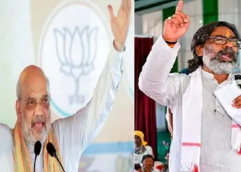 (Left) Union Home Minister Amit Shah (Right) Jharkhand Chief Minister Hemant Soren