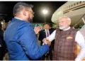 Prime Minister Narendra Modi leaving from Guyana