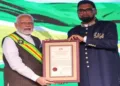 Prime Minister Narendra Modi (Left ) and Guyanese President Mohamed Irfaan Ali (Right)