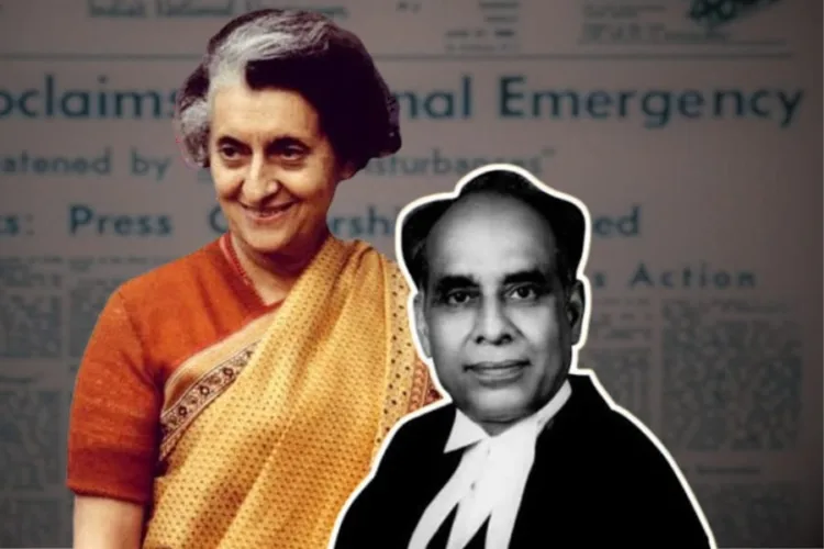 Justice HR Khanna and former PM of India Indira Gandhi (Photo: Telegraph India)