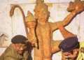 Murti of Hanumanji found buried inside an old temple in Muslim locality of Sambhal (Photo: X)