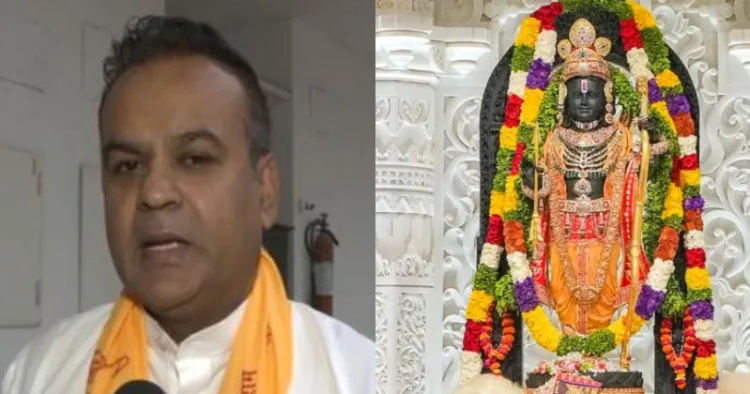 Mauritius Foreign Minister Dhananjay Ramful on visit to Ram Mandir