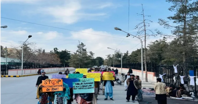 Student organisations protesting in Balochistan