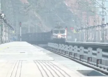 Train On Katra-Reasi Rail Section (Image Source: Etv Bharat)