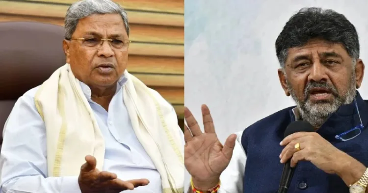 (Left) Karnataka CM Siddaramaiah (Right) Deputy CM DK Shivakumar