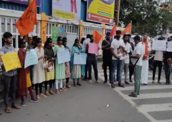 People came out in large number to protest against the sexual assault of Anna University student