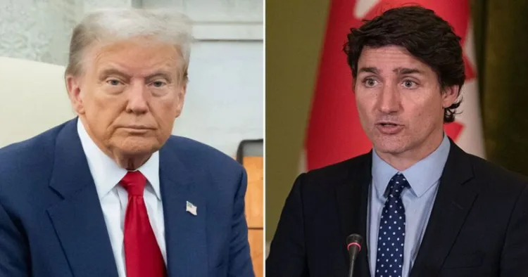 US President-elect Donald Trump (Left) and Canadian Prime Minister Justin Trudeau (Right)