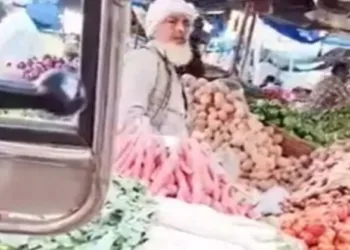 Vegetable vendor  Shamim caught on video spitting on vegetables at a local market