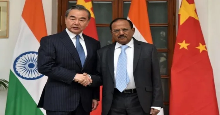 Chinese foreign minister Wang Yi (Left) and National Security Adviser Ajit Doval (Right)