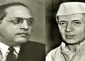 Dr B.R. Ambedkar (Left) and Jawaharlal Nehru (Right)