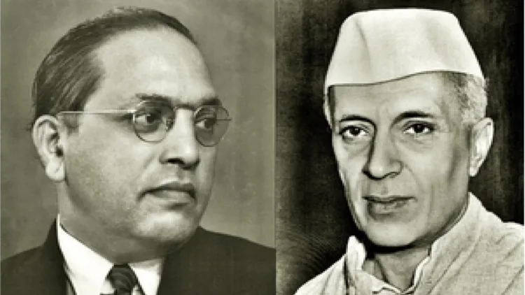 Dr BR Abedkar and Jawahar Lal Nehru (Photo: Hindustan)