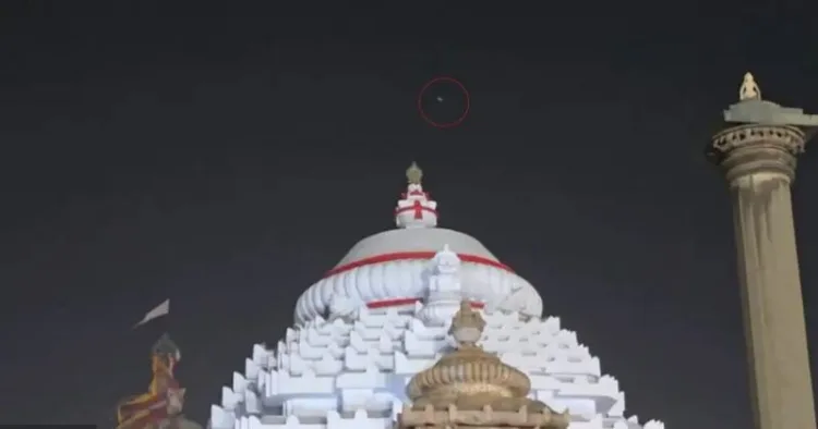 Unidentified drone spotted over Puri's Jagannath Temple