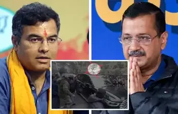 Parvesh Verma and Arvind Kejriwal (Photo: TOI)