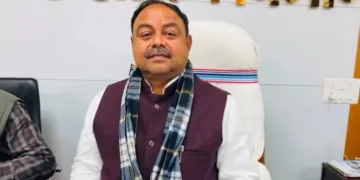 Bihar labour resource minister Santosh Kumar Singh, Image credit ETV