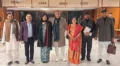 Joint Parliamentary Committee (JPC) on the Waqf Bill Chairman Jagdambika Pal and committee members leave after the conclusion of a JPC meeting, in New Delhi (ANI Photo)