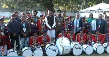 Artists from Jharkhand who will be participating in Republic Day Parade  in New Delhi, Image Credit: ANI