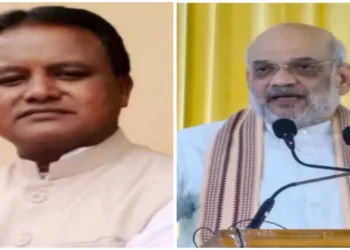 (Left) Odisha CM Mohan Majhi (Right) Union Home Minister Amit Shah