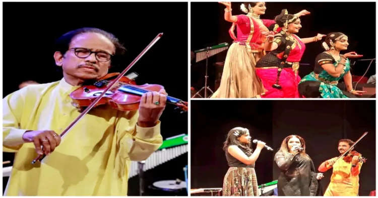 Legendary violinist Dr L Subramaniam along with family mesmerise audience at Lakshminarayana Global Festival