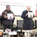 (From left To Right)  Chairman of the Indian Council of Historical Research (ICHR) and Editor of the book Professor Raghuvendra Tanwar,  Union Minister of Education Dharmendra Pradhan, Union Home Minister Amit Shah and Secretary Sanjay Kumar (IAS) release the book 'Jammu Kashmir and Ladakh Through the Ages: A Visual Narrative of Continuities and Linkages'