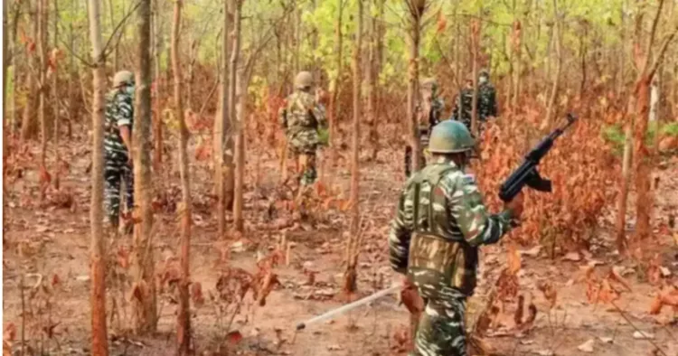 Armed security personnel in the jungles of Chhattisgarh