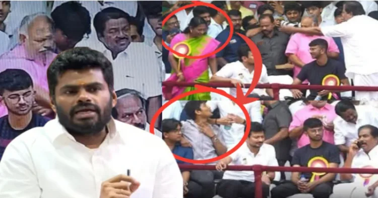 DM asked to move from front row by Deputy CM Udhyanidhi Stalin's son. (Image Credit: The Commune)