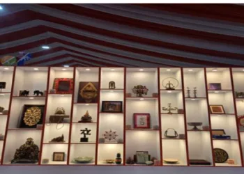 ODOP products placed at a stall in Mahakumbh