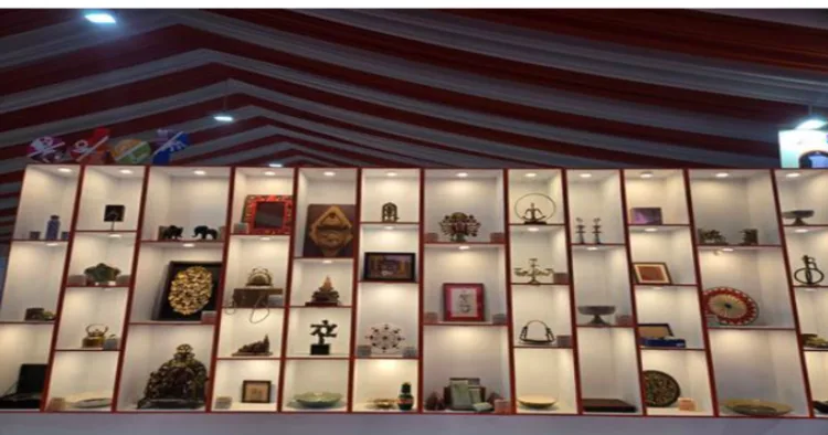 ODOP products placed at a stall in Mahakumbh