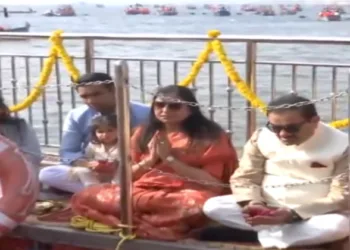 Adani Group Chairman Gautam Adani along with family performs puja at Mahakumbh 2025