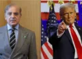 (Left) Pakistan PM Shahbaz Sharif (Right) US President Donald Trump