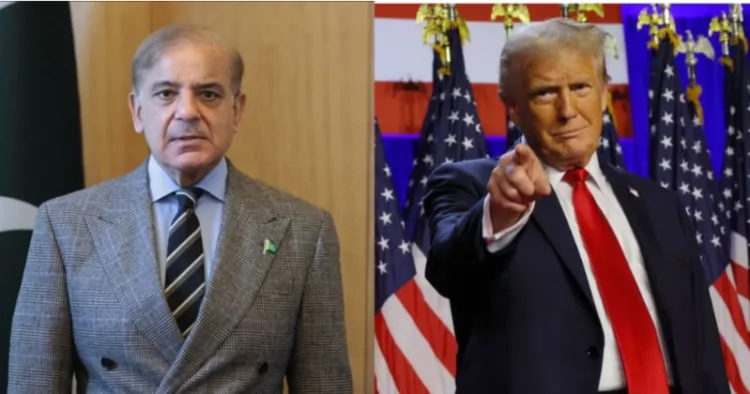 (Left) Pakistan PM Shahbaz Sharif (Right) US President Donald Trump