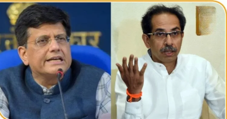 (Left) Union Minister Piyush Goyal (Right) Shiv Sena Chief Uddhav Thackeray