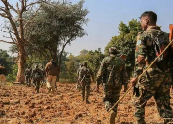 Security persoonel during an anti-Maoist operation (Photo Credit: PTI)