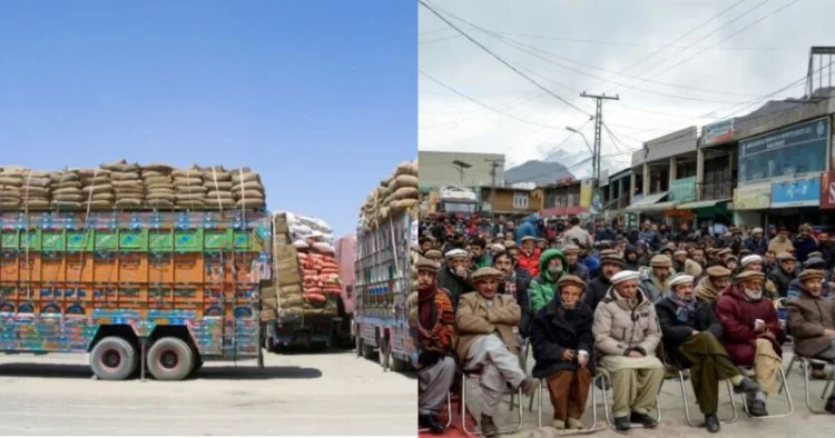 Truck loaded with godds stranded on China-Pakistan border as people wage sit-in protest