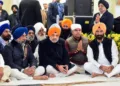 New Delhi, Jan 06 (ANI): Union Home Minister Amit Shah visits Gurdwara Rakabganj Sahib to offer prayers on the occasion of Prakash Parv of Guru Gobind Singh, in New Delhi on Monday. BJP leaders Parvesh Verma, Manjinder Singh Sirsa and others are also seen. (ANI Photo/Shrikant Singh)