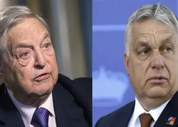 George Soros (Left), Hungarian Prime Minister Viktor Orban (Right)