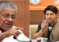 Kerala Chief Minister Pinarayi Vijayan (Left) and BJP leader Shehzad Poonawalla (Right)