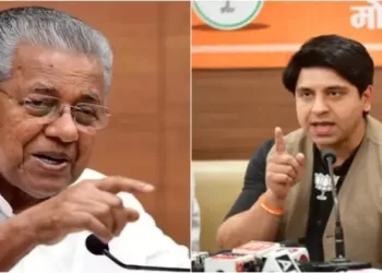 Kerala Chief Minister Pinarayi Vijayan (Left) and BJP leader Shehzad Poonawalla (Right)