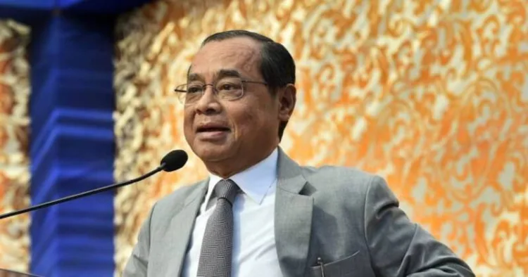 Former Chief Justice of India and Rajya Sabha member Ranjan Gogoi